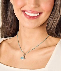 James Avery Enamel Beaded Changeable Charm Holder Necklace