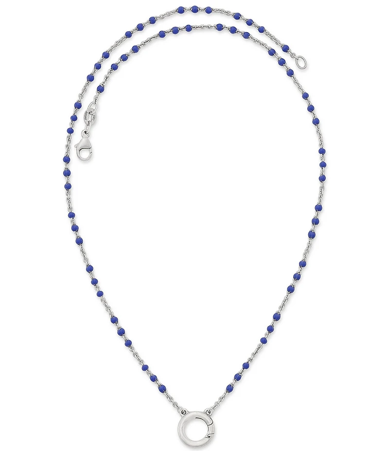 James Avery Enamel Beaded Chain Changeable Charm Holder Necklace