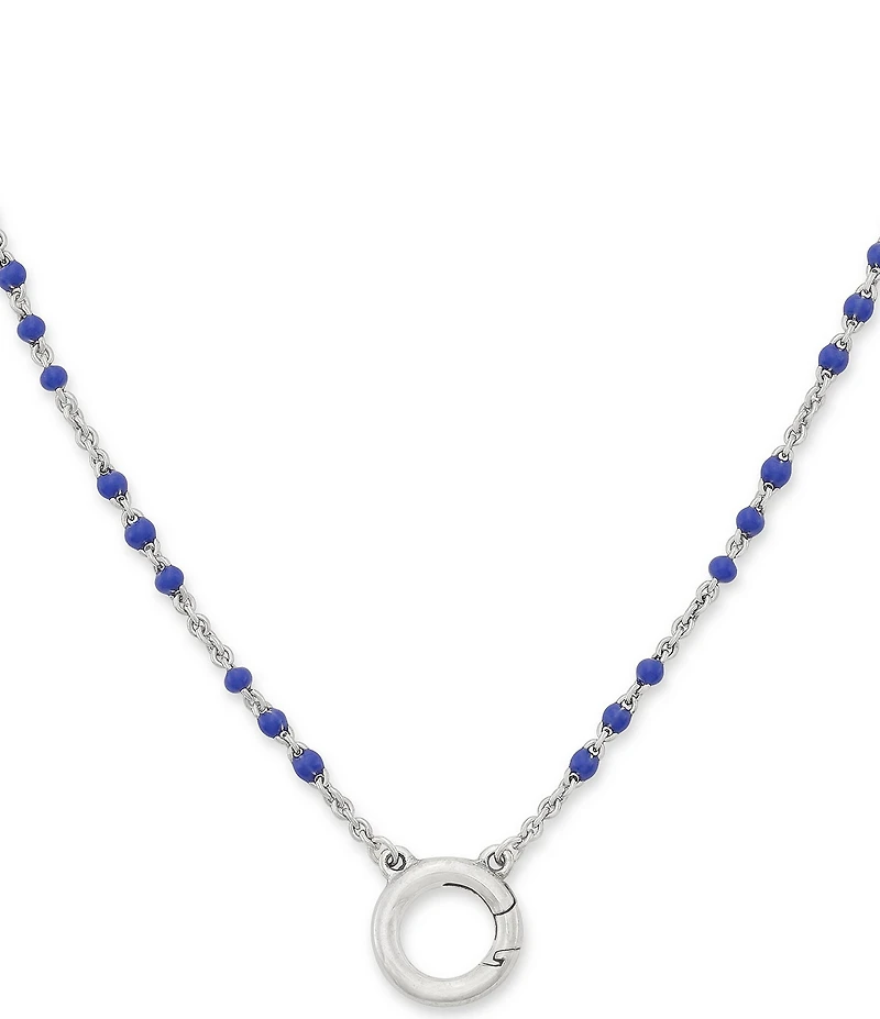 James Avery Enamel Beaded Chain Changeable Charm Holder Necklace