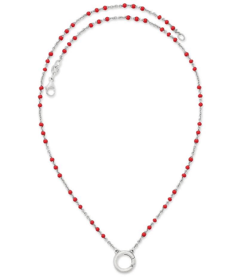James Avery Enamel Beaded Chain Changeable Charm Holder Necklace