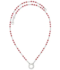 James Avery Enamel Beaded Chain Changeable Charm Holder Necklace