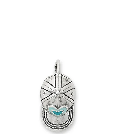 James Avery Enamel Blue Heart Ball Cap Charm