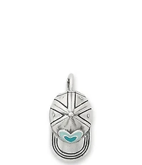 James Avery Enamel Blue Heart Ball Cap Charm