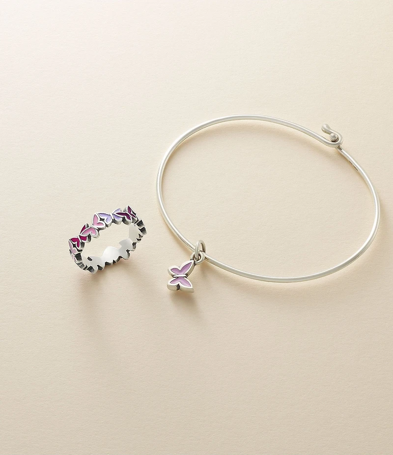 James Avery Enamel Connected Butterflies Band Ring