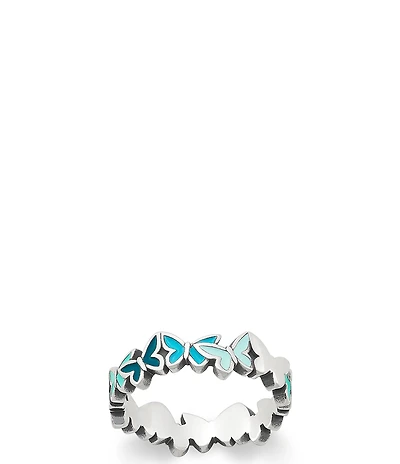 James Avery Enamel Connected Butterflies Band Ring