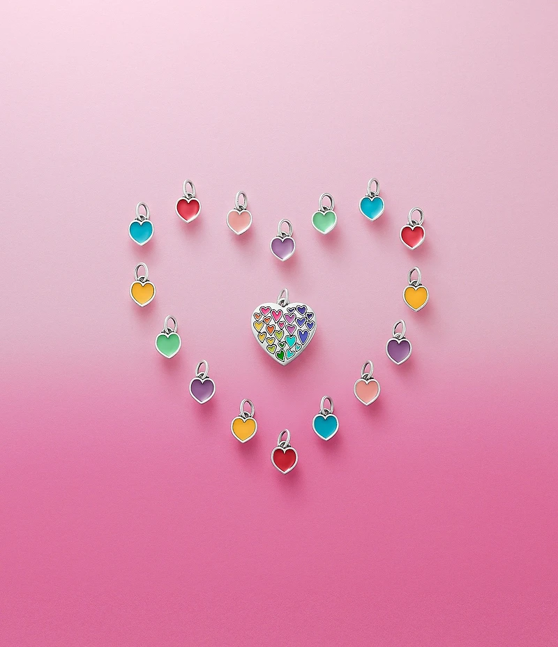James Avery Enamel Connected Hearts Charm