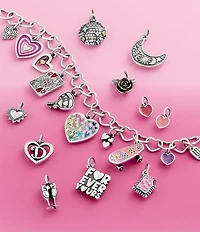 James Avery Enamel Connected Hearts Charm