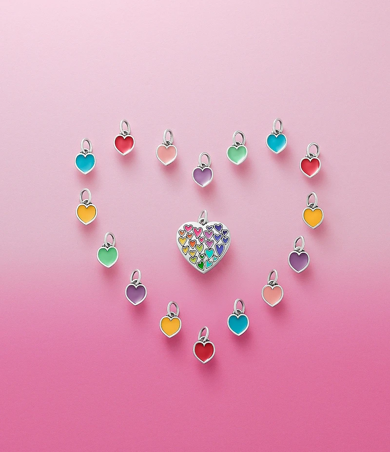 James Avery Enamel Connected Hearts Charm