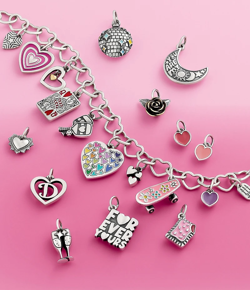 James Avery Enamel Connected Hearts Charm