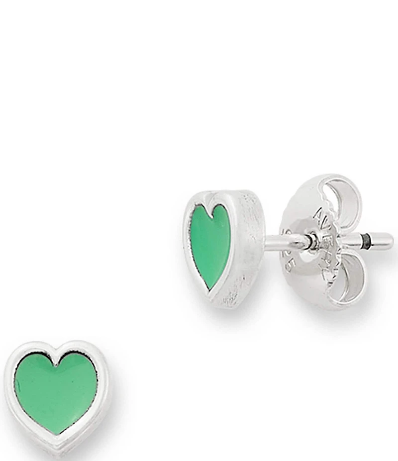 James Avery Enamel Connected Hearts Stud Earrings