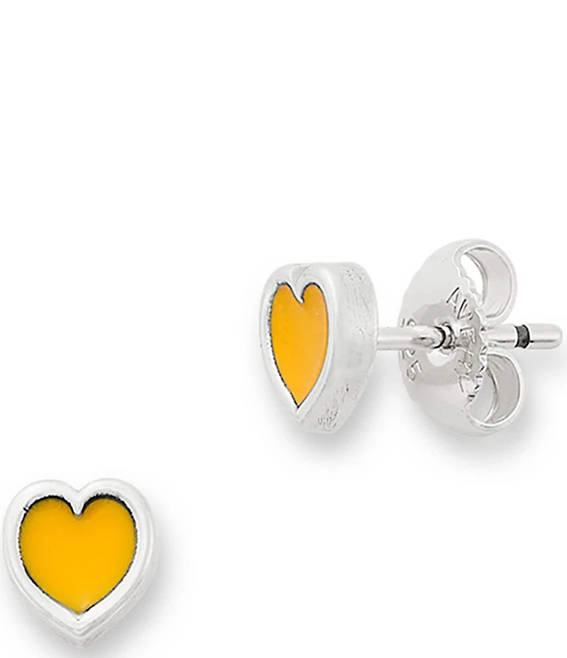 James Avery Enamel Connected Hearts Stud Earrings