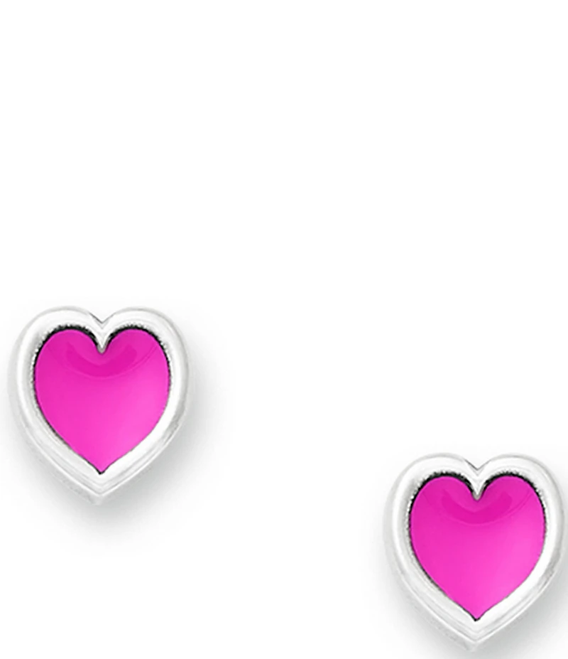 James Avery Enamel Connected Hearts Stud Earrings