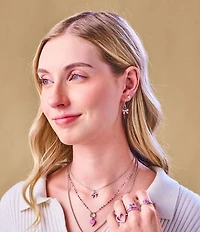 James Avery Enamel Connected Hearts Stud Earrings
