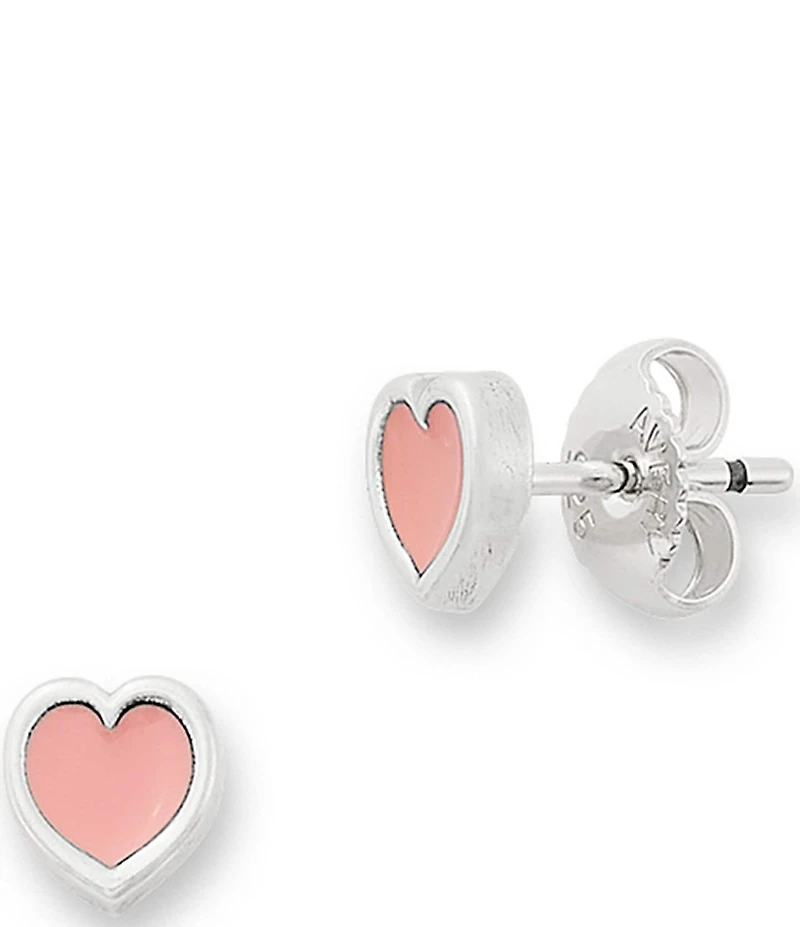 James Avery Enamel Connected Hearts Stud Earrings