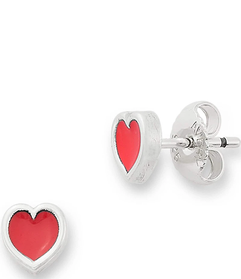 James Avery Enamel Connected Hearts Stud Earrings