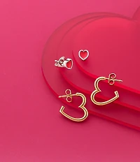 James Avery Enamel Connected Hearts Stud Earrings