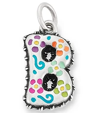 James Avery Enamel Consuela Floral Initial Charm