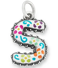 James Avery Enamel Consuela Floral Initial Charm