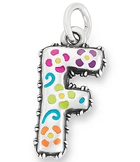 James Avery Enamel Consuela Floral Initial Charm