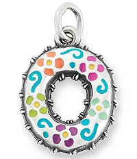 James Avery Enamel Consuela Floral Initial Charm