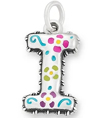 James Avery Enamel Consuela Floral Initial Charm