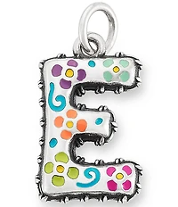 James Avery Enamel Consuela Floral Initial Charm