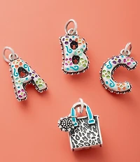 James Avery Enamel Consuela Floral Initial Charm