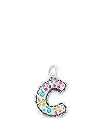 James Avery Enamel Consuela Floral Initial Charm