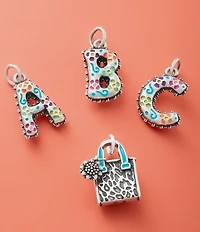 James Avery Enamel Consuela Floral Initial Charm