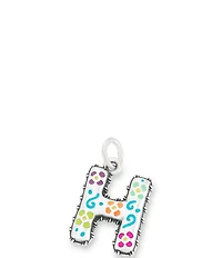 James Avery Enamel Consuela Floral Initial Charm