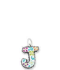 James Avery Enamel Consuela Floral Initial Charm