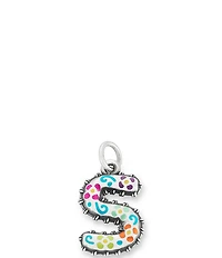James Avery Enamel Consuela Floral Initial Charm