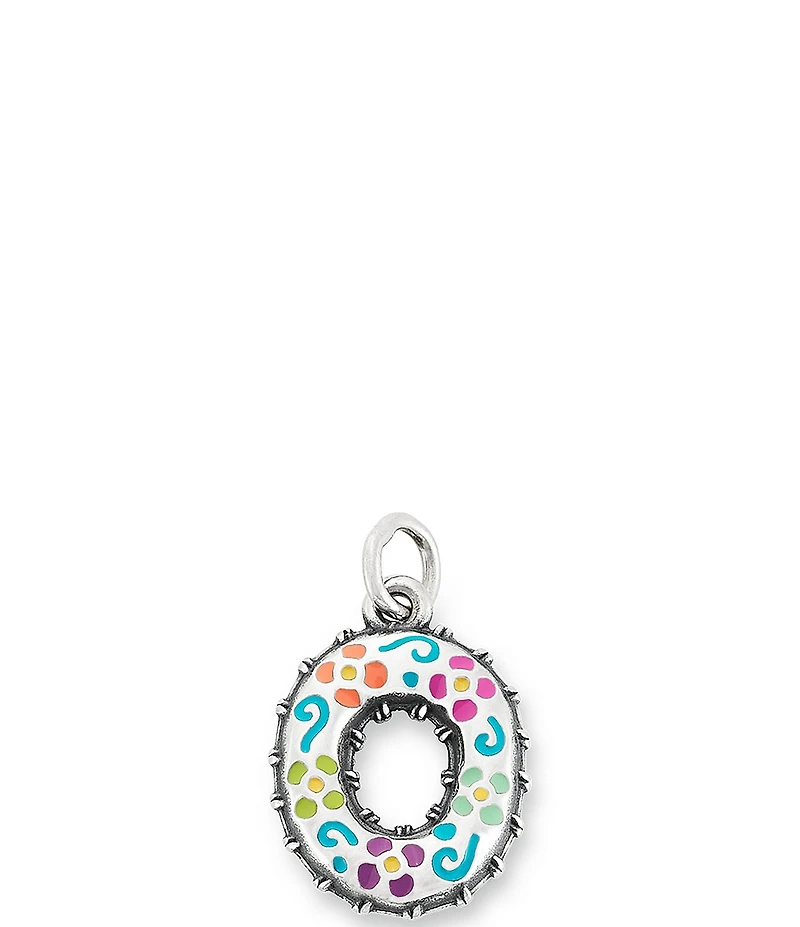 James Avery Enamel Consuela Floral Initial Charm