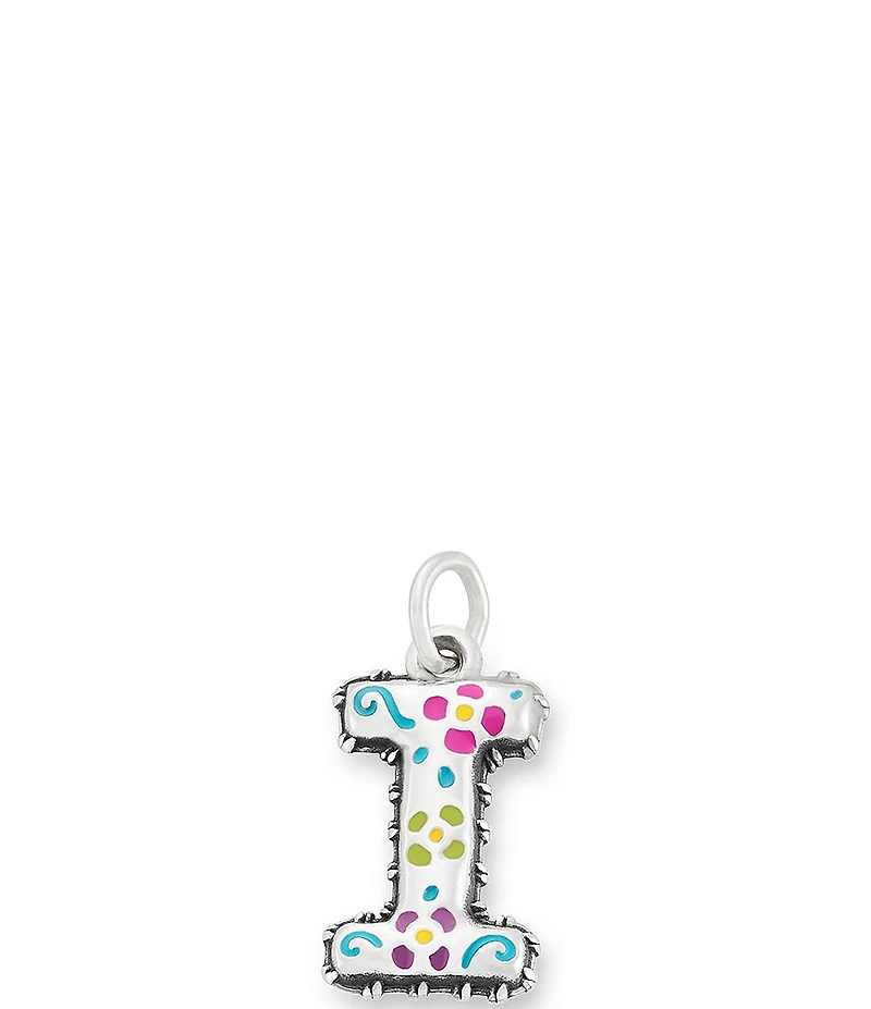 James Avery Enamel Consuela Floral Initial Charm