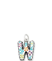 James Avery Enamel Consuela Floral Initial Charm