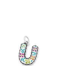 James Avery Enamel Consuela Floral Initial Charm