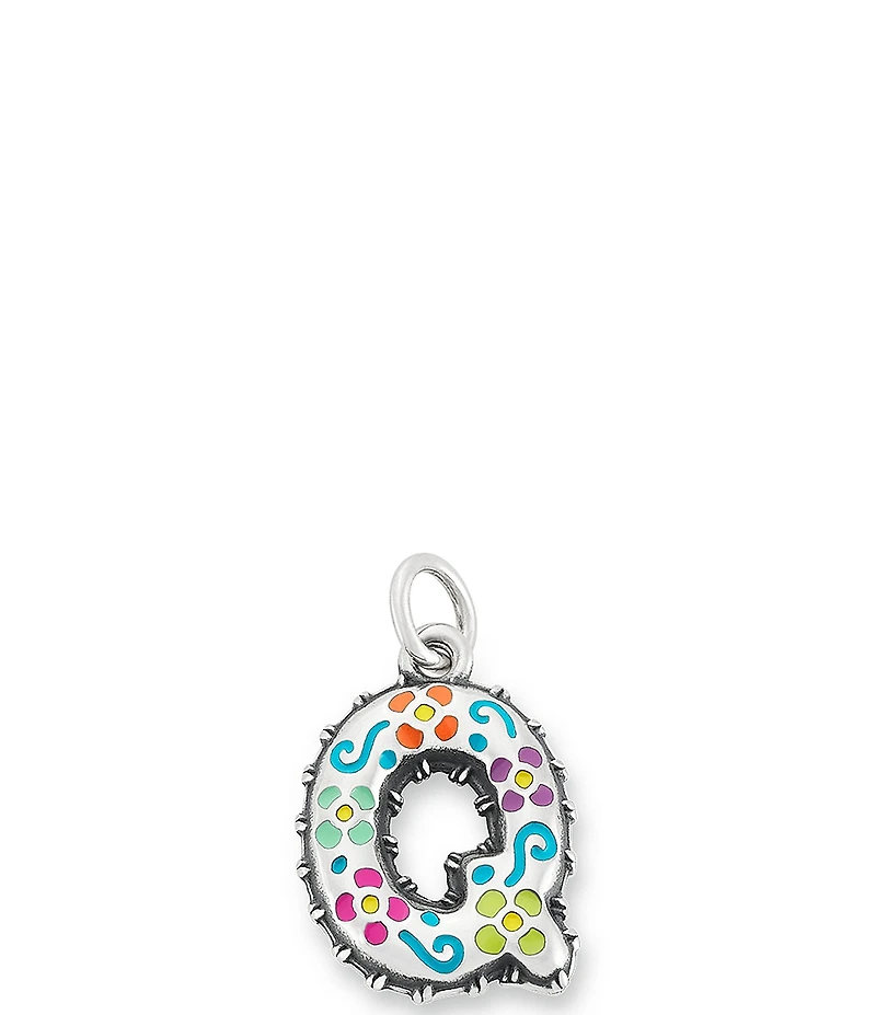 James Avery Enamel Consuela Floral Initial Charm