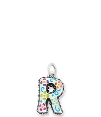 James Avery Enamel Consuela Floral Initial Charm