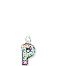 James Avery Enamel Consuela Floral Initial Charm