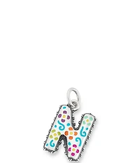 James Avery Enamel Consuela Floral Initial Charm