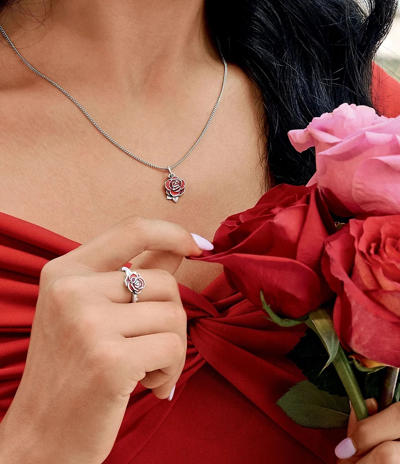 James Avery Enamel Consuela Rose Charm