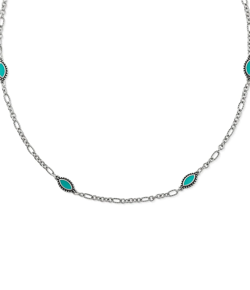 James Avery Teal Enamel Cordoba Necklace