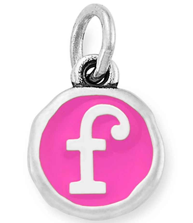 James Avery Enamel Dark Pink Initial Charm