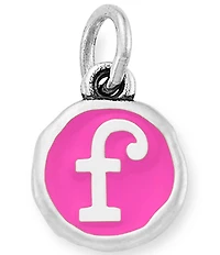 James Avery Enamel Dark Pink Initial Charm