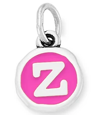 James Avery Enamel Dark Pink Initial Charm