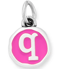 James Avery Enamel Dark Pink Initial Charm