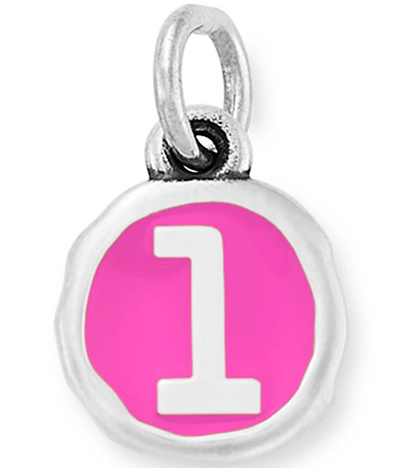 James Avery Enamel Dark Pink Initial Charm