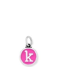 James Avery Enamel Dark Pink Initial Charm