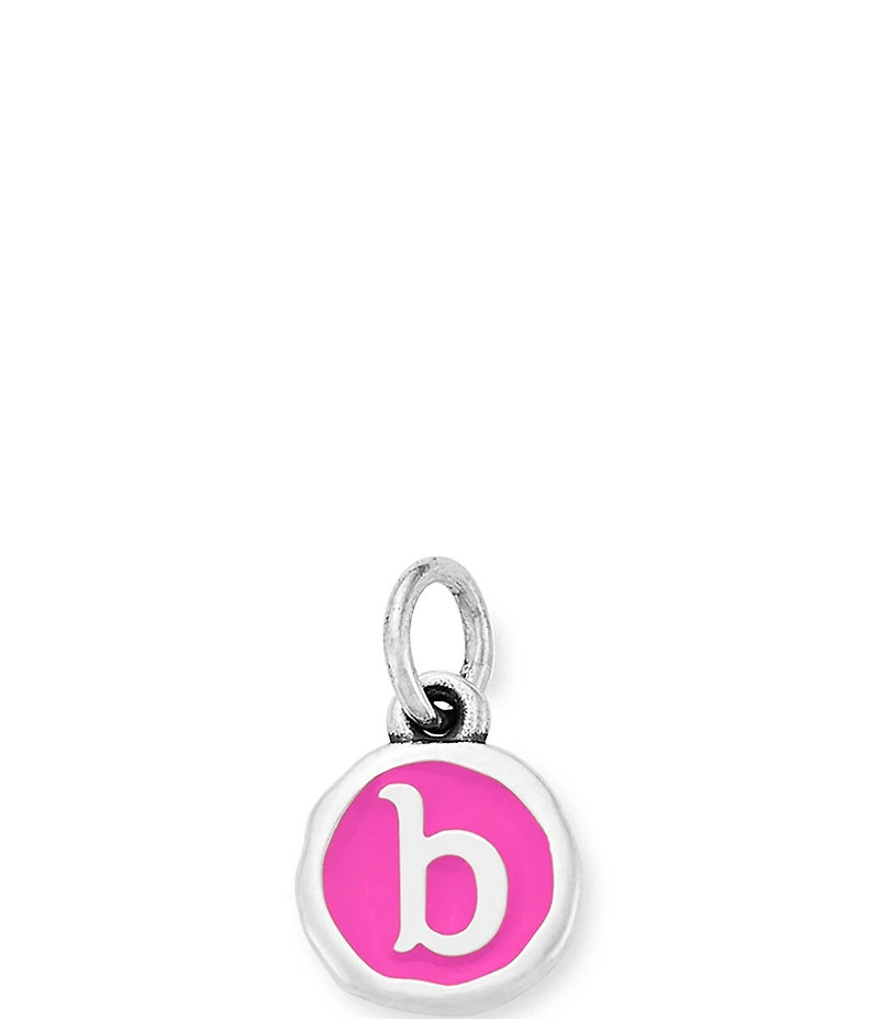 James Avery Enamel Dark Pink Initial Charm