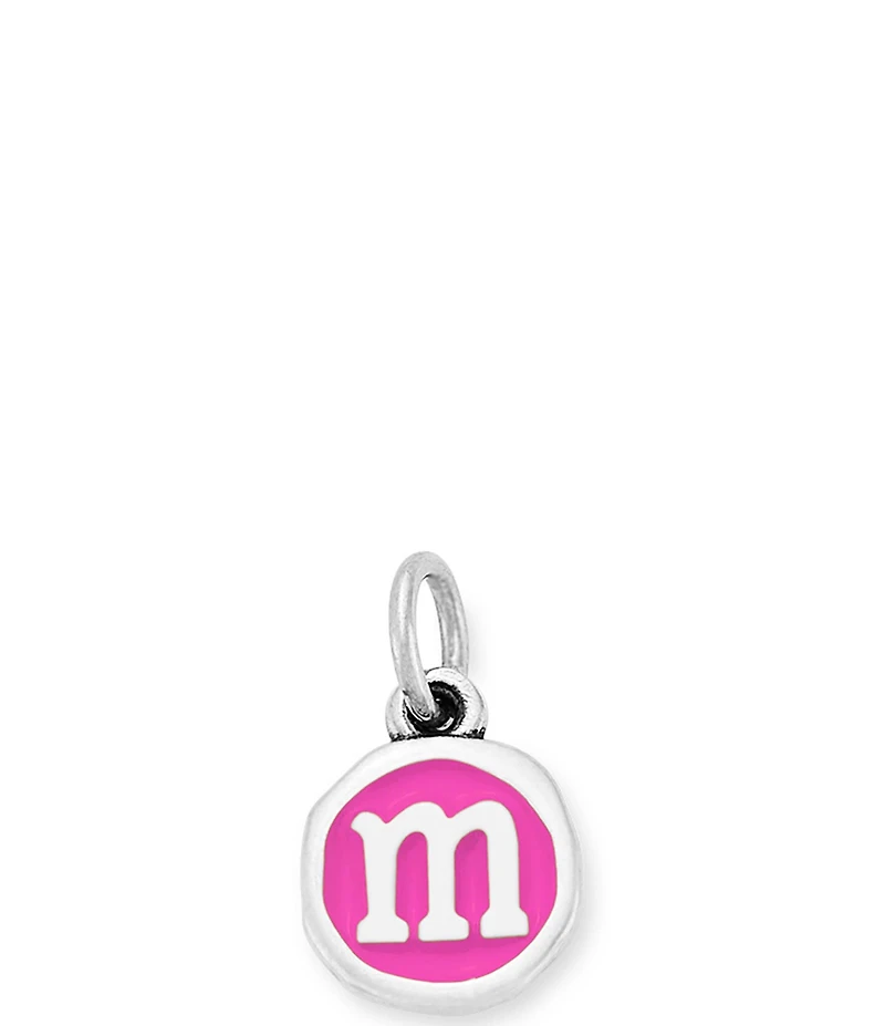 James Avery Enamel Dark Pink Initial Charm